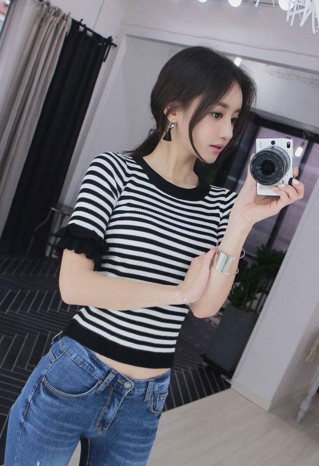 时尚紧身裤, 妹子穿出清凉有格调, 轻轻松松穿出大长腿！