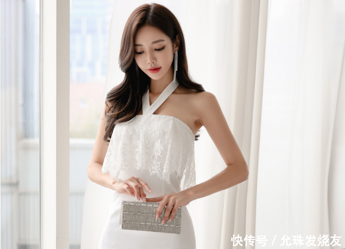 孙允珠缥缈月宫蕾丝轻纱仙女裙