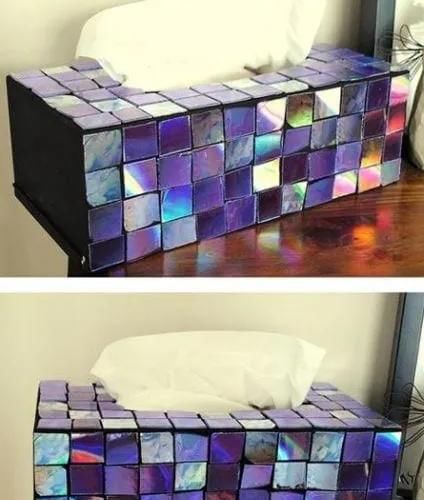  [手工]旧光盘和毛线钩针结合！DIY手工变废为宝，光盘旧物改造教程合集