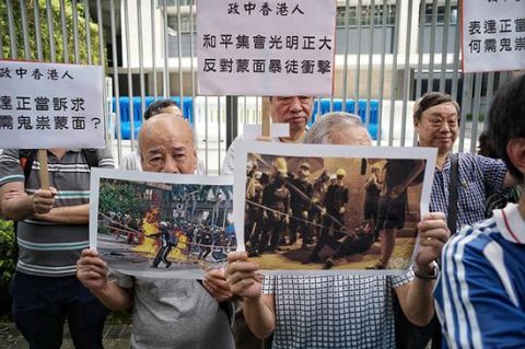  「游行」香港民间团体请愿呼吁禁止蒙面游行(组图)