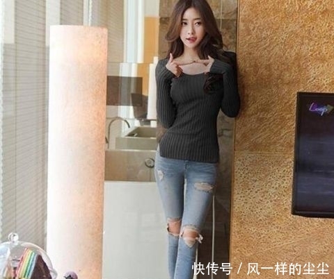 【 潇洒】彰显女性好身姿！，潇洒干练的牛仔裤美女