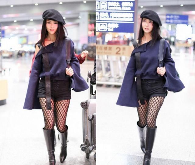 薛凯琪渔网袜厉害了，一剪刀下去缝几针就是渔网，网友：能穿坏吗