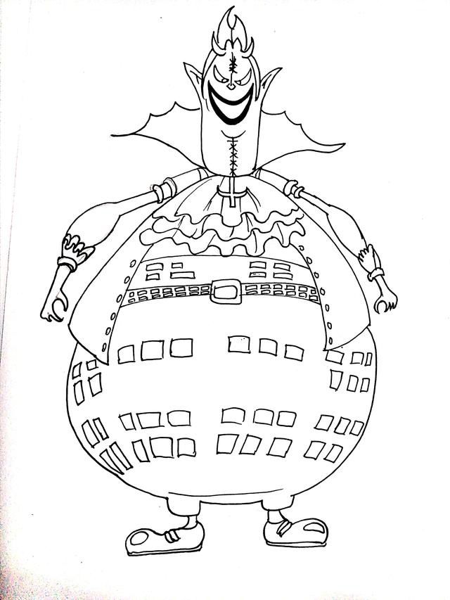  『航海王』《航海王》系列之月光莫利亚简笔画