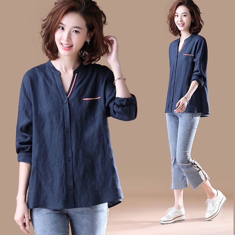 今秋的棉麻衫又火了!比真丝时髦，比旗袍好穿，洋气超显嫩