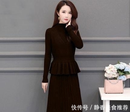 『气质』逛街这样穿:毛衣裙 羽绒服!洋气保暖不显臃肿,迷倒一片