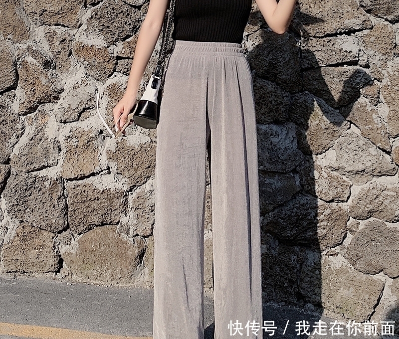轻薄|时尚冰丝阔腿裤,轻薄透气,多色可选满足日常搭配
