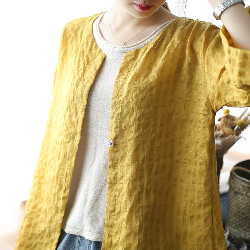 早秋昼夜温差大，9月新品棉麻薄开衫，好看便宜又百搭，赶紧备上