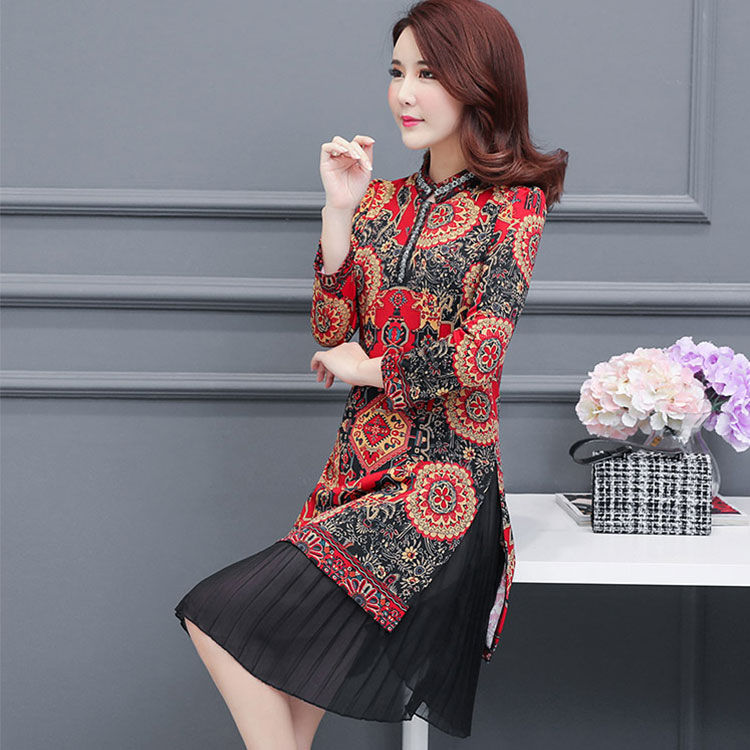 万万没想到!九月旗袍裙如此惊艳!虽小贵，但56岁婆婆穿真叫美