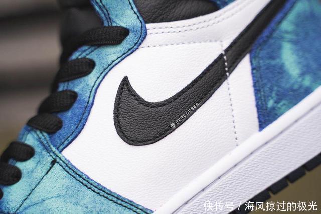 抢先@扎染Air Jordan 1上脚抢先看!神仙颜值,你说香不香