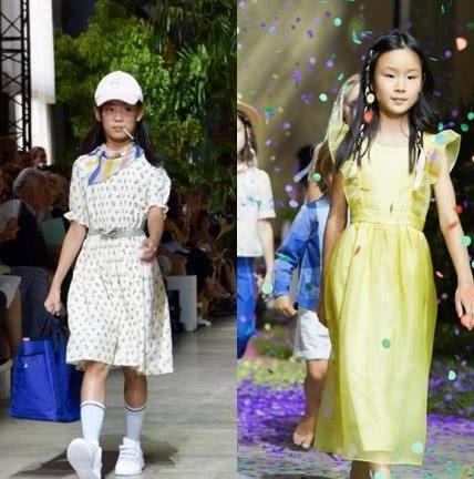 佟大为女儿直接穿条花打底裤出门，长腿藏不住，网友：爸爸选的？