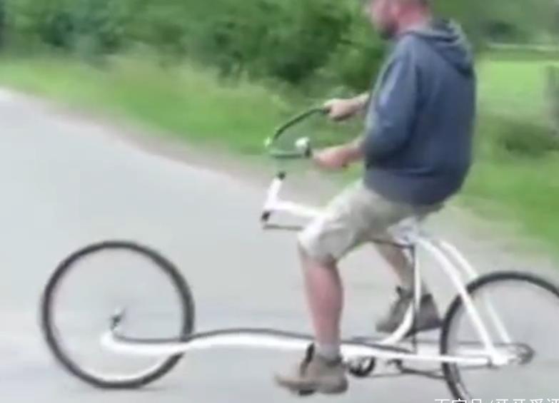 最“奇葩”自行车，车身仅两根钢管，看转弯那一刻网友：没想到！