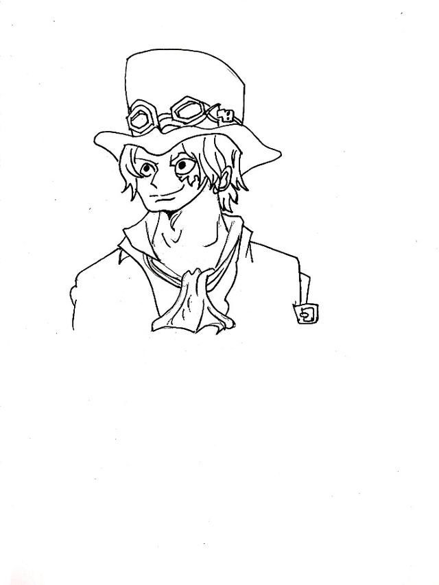 『革命军』《航海王》系列之萨博简笔画