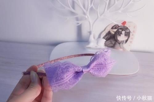 【蕾丝】小公主蕾丝蝴蝶结发箍自己做,比买的还漂亮
