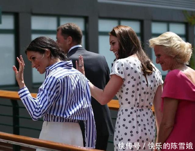 凯特王妃与梅根携手看温网，裙装与裤装的碰撞，丰腴与瘦削的对决
