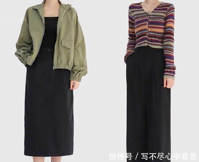  『女生』小个子女生显高穿搭，短款衫+高腰裙裤，160cm轻松穿出170cm效果