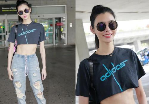 鞠婧祎奚梦瑶同穿露腰装配长裤，终于知道腿长和腿细哪个更重要！