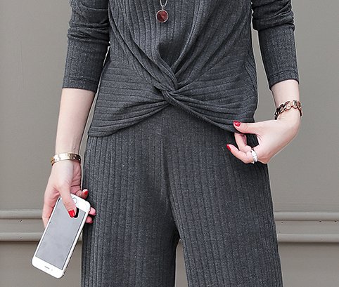 真没想到，老婆把裙子都扔了!换上这阔腿裤套装，美炸了