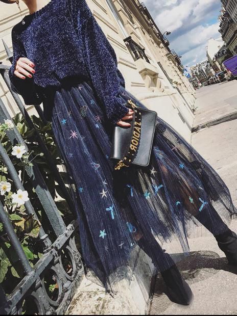 谁说秋季就要穿长裤?瞧下面小姐姐穿网纱裙美出新高度!仙美无敌