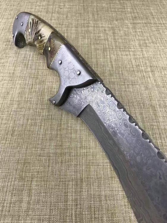 美国刀匠协会亚当.麦克全手工打造蛮王