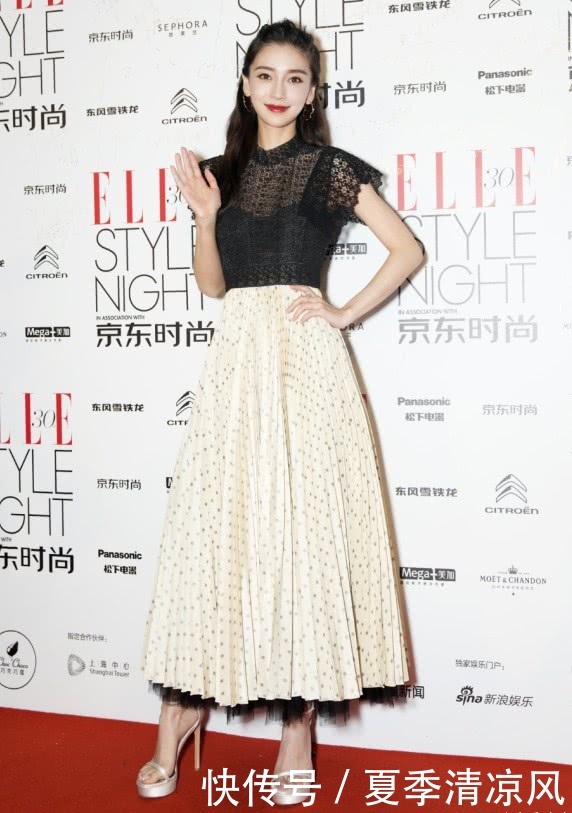 杨颖咋想的,裙子上粘满了泥巴?这造型简直逼疯强迫症!