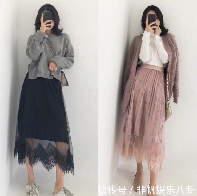 『半身裙』秋天也要穿裙子!18套基础款半裙搭配,谁穿谁美