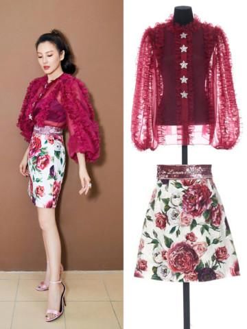 又一个牺牲者，张雨绮撞衫热巴被衬托得虎背熊腰？