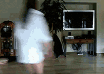  GIF：搞笑GIF：大姐，你什么样的体重，心里没点数？