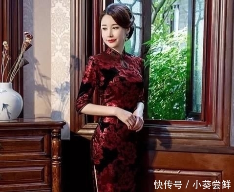 【金丝绒】富贵花金丝绒旗袍,最是能穿出女人的雍容华贵!
