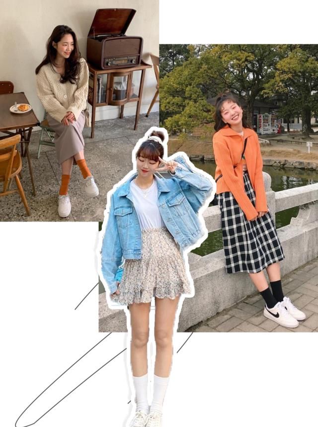  「穿搭」裙子＋运动鞋＝2020春季炸街搭配，时髦又高级，太好看了！