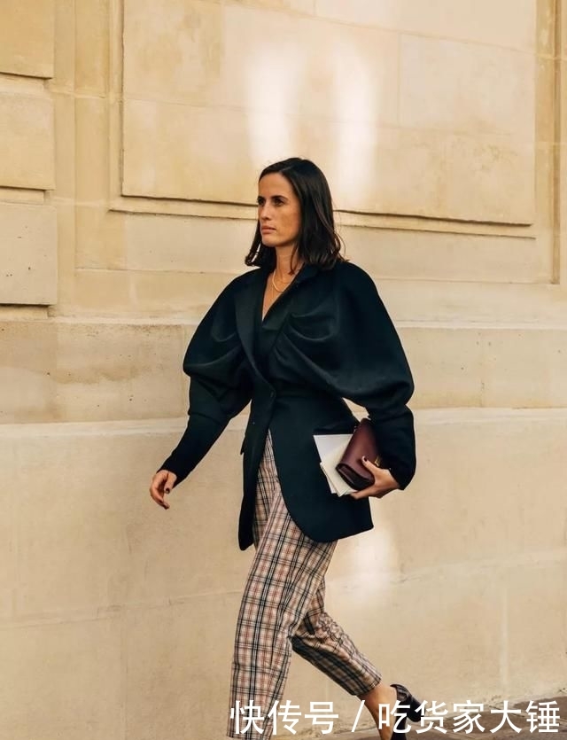  #格纹西装#秋冬必穿的格纹，时髦炸了