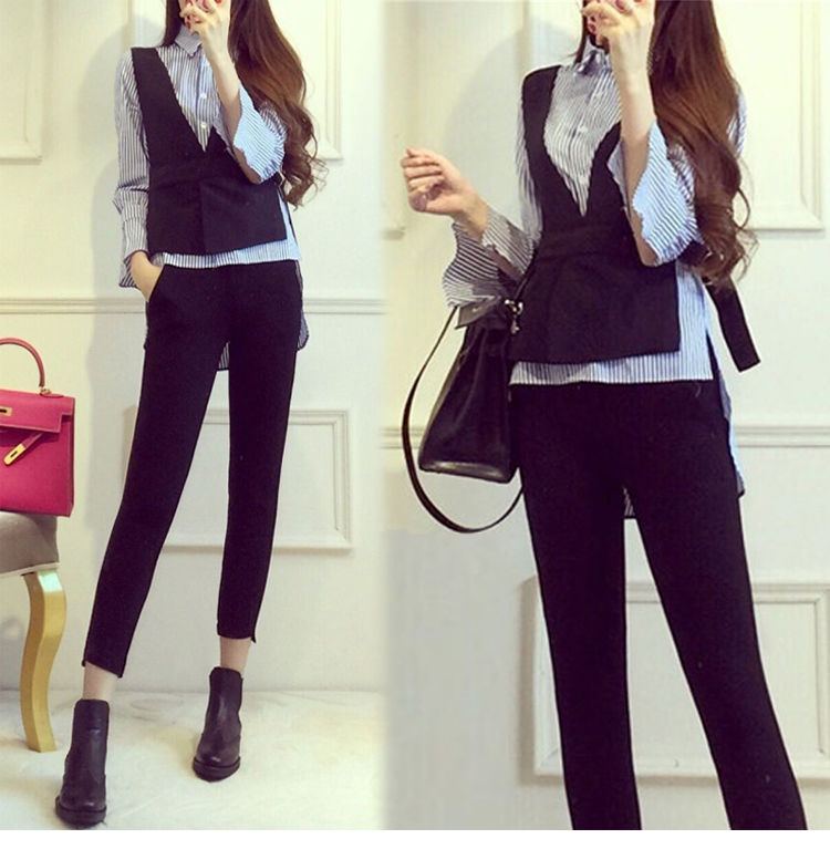 女人别傻傻打底裤配大衣，今秋流行的套装太漂亮了!多胖穿都好看