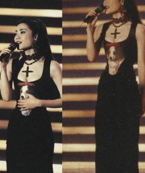 王菲20年前演唱会旧照公开，造型夸张大胆怪不得窦靖童这么个性