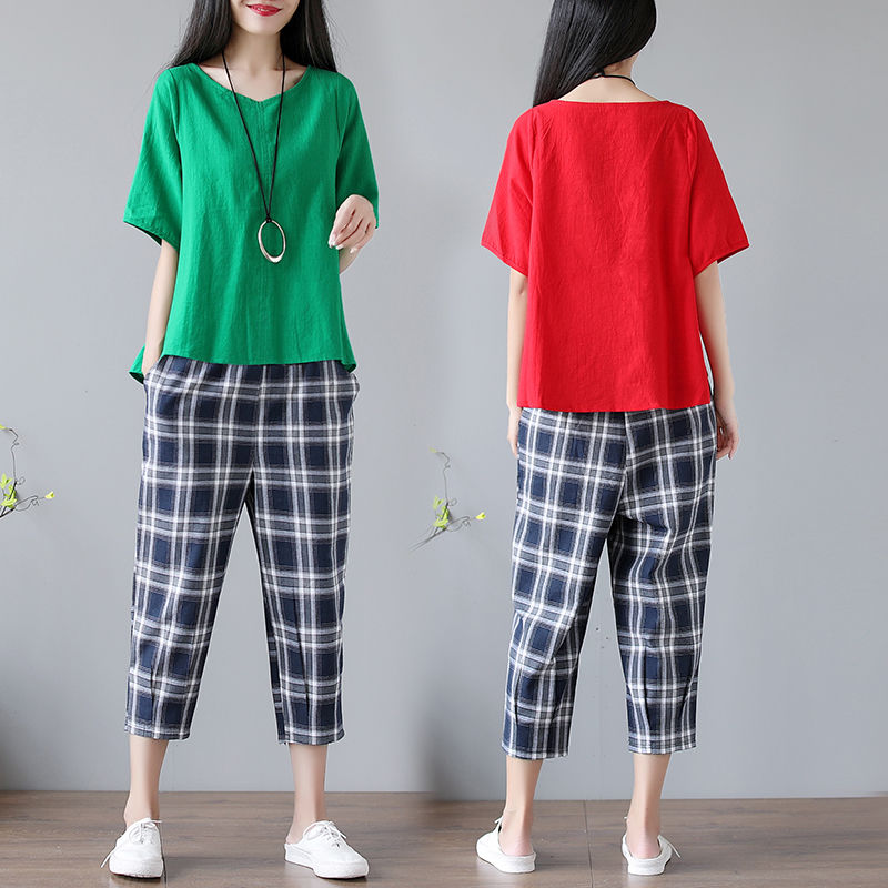 高跟鞋扔了吧!立秋特推:萝卜裤套装，视觉腿长2米，配小白极美