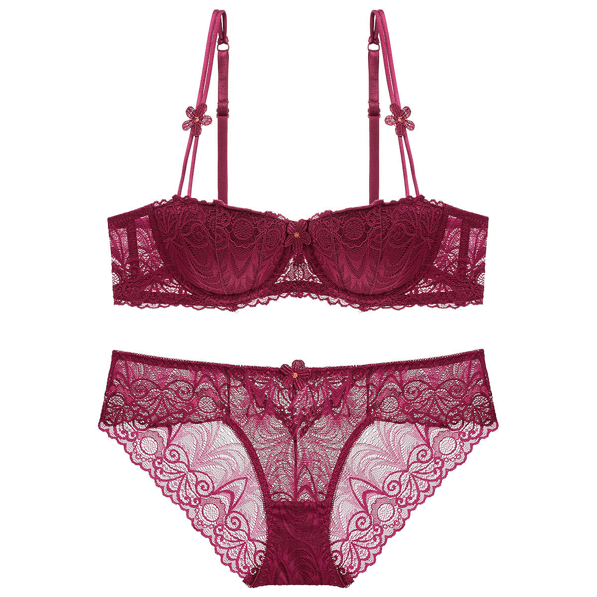 现在女人真会穿，洗完澡穿上超薄蕾丝透明文胸，清凉忒显嫩