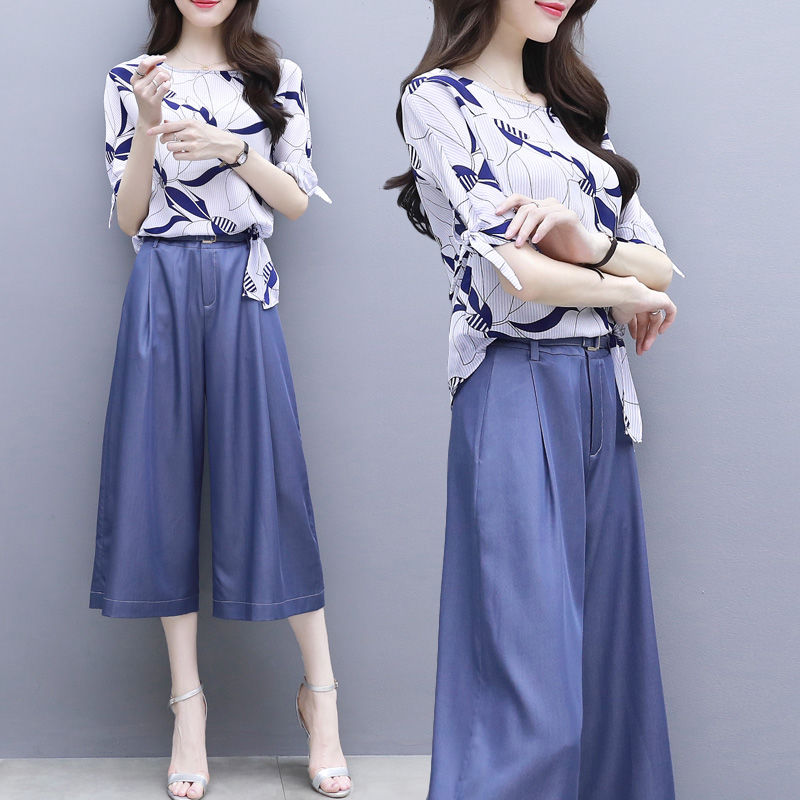 媳妇可会打扮了,换上这雪纺套装特别吸睛,清爽洋气魅力四射