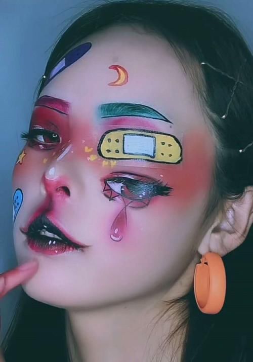  [画出来]小姐姐给自己画动漫特效妆，开始：别瞎霍霍自己，看到最后：画画水平不错