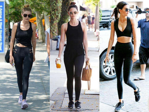 自然不做作，她们都这样穿运动Leggings