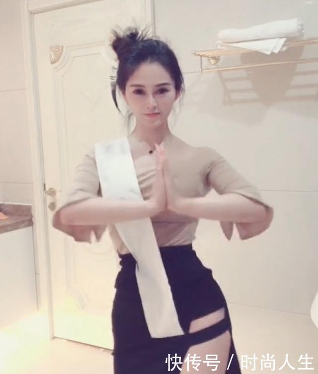 网红美女极致“梨形身材”，穿上包臀裙显浮夸，这种美欣赏不来