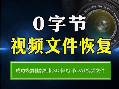 成功恢复佳能相机SD卡0字节DAT视频文件