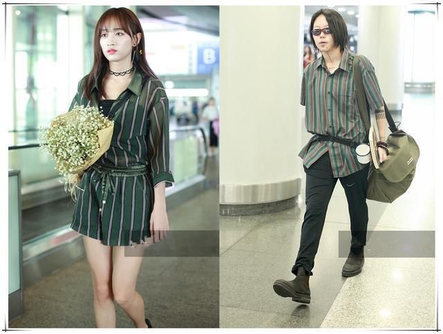 当窦靖童穿竖条纹衫撞上黄婷婷，才知道真女人和假小子差距有多大