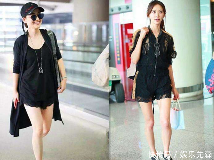 梅婷43岁, 林志玲44岁, 二人同穿蕾丝短裤, 网友: 差距竟如此尴尬