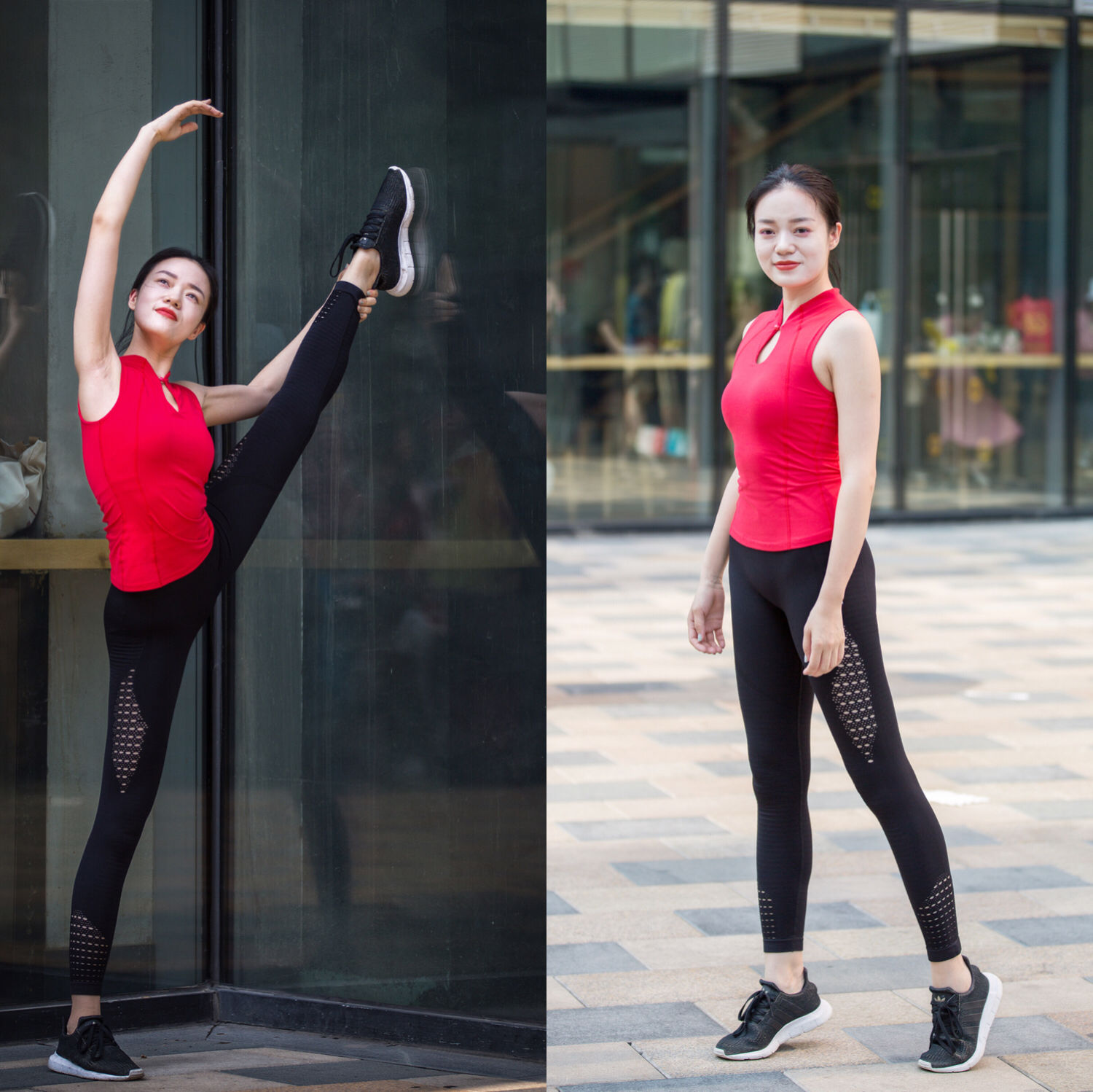 80%的人都没想到,打底裤+运动鞋的搭配,最时髦的味道