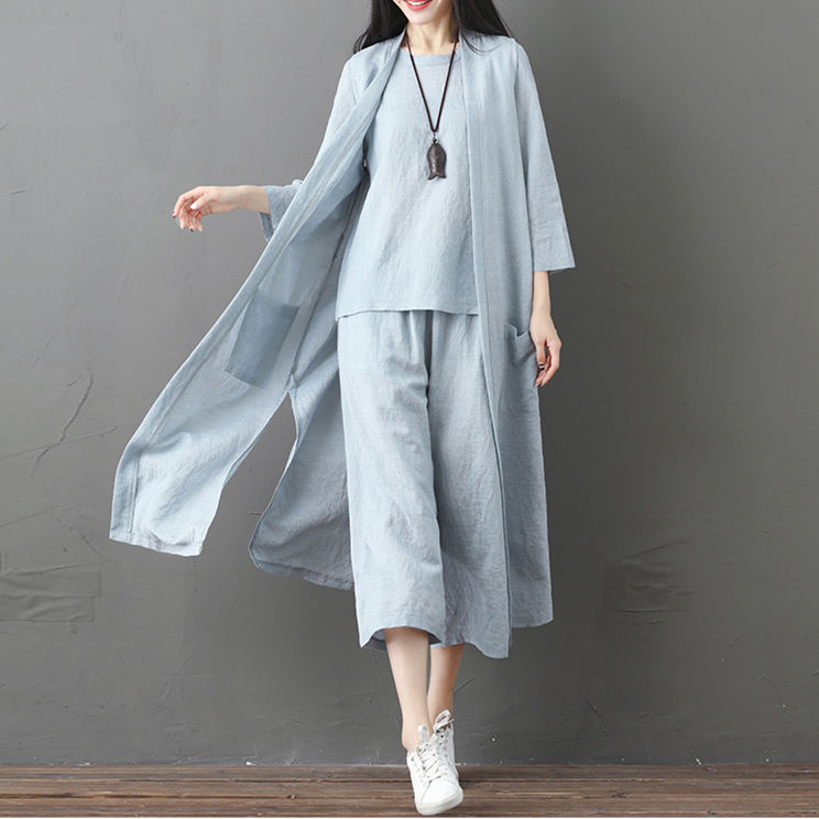 被表嫂身上的“棉麻装”，一眼给吸引住了，原来今年流行这么穿