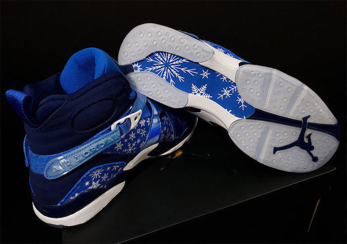 实拍预览缀满雪花的新款Air Jordan 8 GS