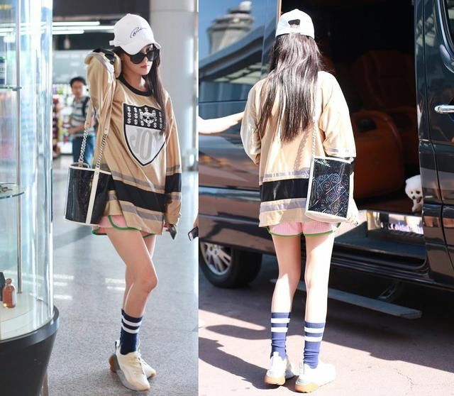 张馨予太猛了！穿了条别人不敢穿的短裤出门，网友：这叫个性！