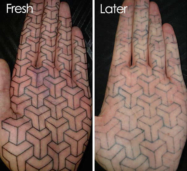 当纹身“老了”会变成什么样?当时认为时髦，现在估计会后悔