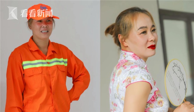 大学生为环卫阿姨们换上旗袍：展现不一样的魅力