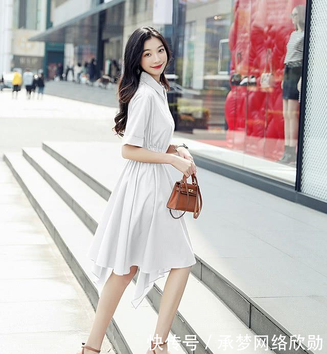 显瘦:军绿色衬衫连衣裙,如何穿搭?小姐姐这样穿显瘦又遮肉