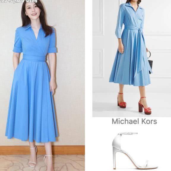 高圆圆身穿蓝色连衣裙清纯似少女，网友：女神都是这么逆龄吗？