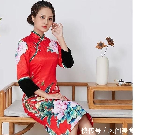 『气质端庄』女人从皮美到骨, 气质端庄旗袍中长款旗袍!